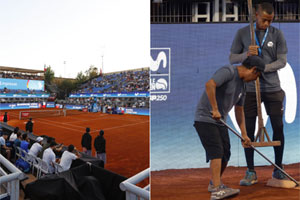 &#34;La peor&#34;: Polémica desatada por la cancha del ATP de Santiago... Imágenes, las durísimas críticas y la curiosa explicación del torneo
