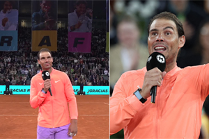 Mira el emotivo homenaje a Rafael Nadal luego de perder en el Masters de Madrid y el chiste que hizo y que desató las risas