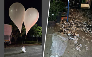 Particular &#34;ataque&#34; de Corea del Norte: Envía cientos de globos cargados con basura y estiércol al Sur