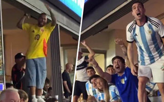 Video | Con insultos y gritos: El tenso momento que vivió Maluma con hinchas argentinos en la final de la Copa América