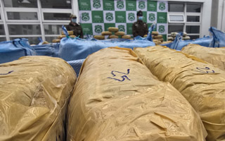Fiscalización carretera de Carabineros culmina con el mayor decomiso de droga procesada en la historia de Coquimbo
