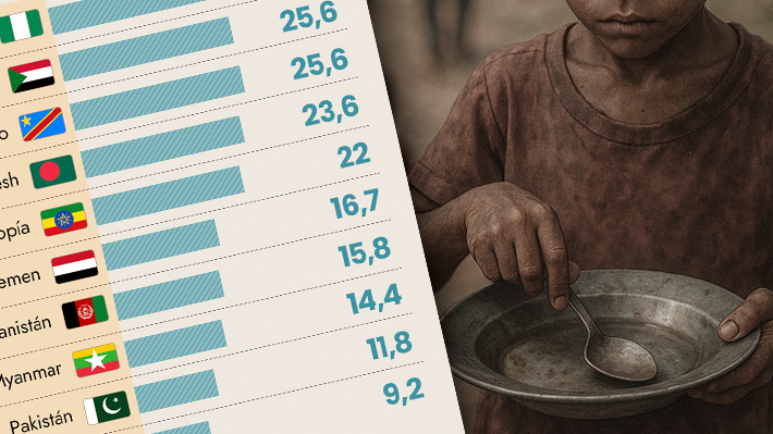 Cuáles son los países con mayores niveles de inseguridad alimentaria aguda en el mundo y Latinoamérica