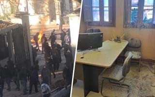Fotos | Disturbios en el INBA: Overoles blancos incendian inspectoría y encienden barricadas en frontis del liceo
