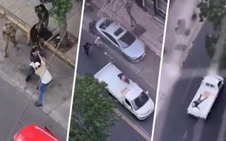 Video | Insólita fuga en Santiago: Motochorro se subió a camión para arrancar de detención ciudadana