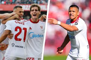 Alexis Sánchez fue titular y participó en uno de los goles: El Sevilla vapuleó al Real Oviedo por la Liga 