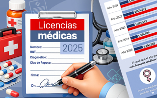 Más de 7 millones de licencias médicas fueron emitidas en 2025: 33,3% corresponden al sector público