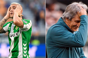 El Betis no levanta y sufre Pellegrini... Cómo va la tabla de la liga española y el descargo del "Ingeniero"
