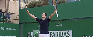 Garin sigue sólido, da otro paso en el Masters de Montecarlo y ahora va con el tres del mundo... Mira el match point y su festejo