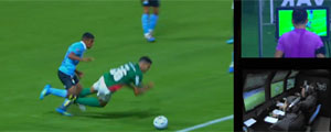 El polémico penal que cobró Piero Maza y que le dio el triunfo a Palmeiras ante Sporting por la Libertadores