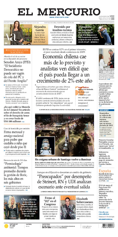 Portada de El Mercurio
