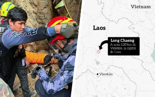 Intensifican en Laos las labores de búsqueda de las siete personas atrapadas en una cueva hace seis días
