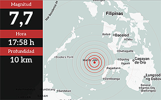 Reportan fuerte sismo en Indonesia: Magnitud fue de 7,7