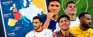 España, Inglaterra y Rusia concentran a la mayoría: El mapa de los futbolistas chilenos para esta temporada en Europa