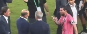 Lo encaró en plena cancha: Revisa el fuerte enojo de Messi con el Comisionado de la MLS tras ser campeón con el Inter Miami