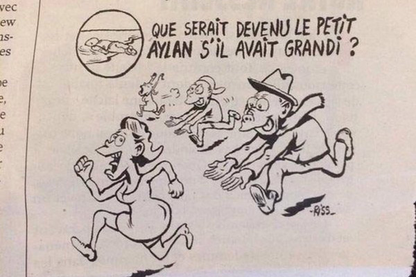 Charlie Hebdo vuelve a hacer polémica por dibujo sobre refugiados