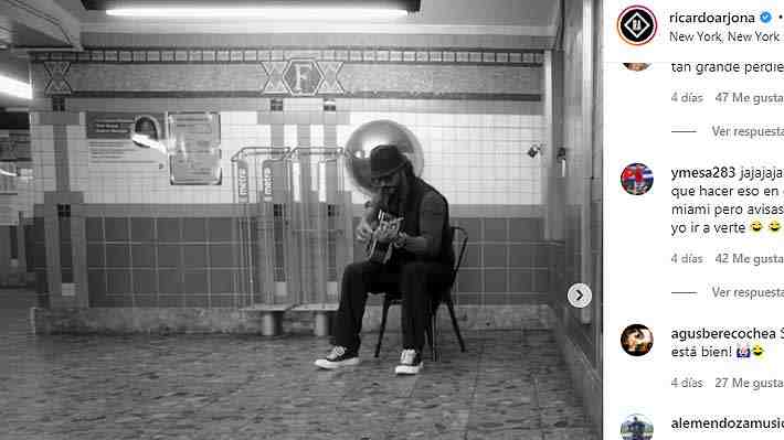 "Mentiría diciendo que me fue bien": Ricardo Arjona cantó en el metro de Nueva York y nadie lo reconoció