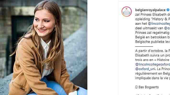 Princesa Isabel de Bélgica estudiará Historia y Política en la Universidad de Oxford