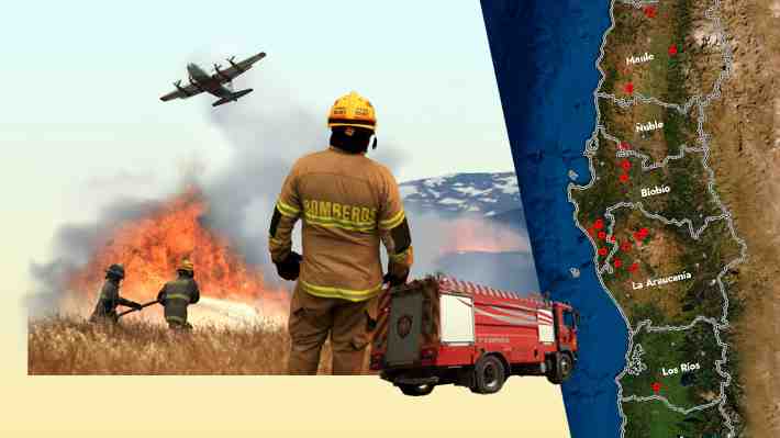 Brigadistas, helicópteros, maquinaria: El amplio despliegue para combatir los incendios forestales
