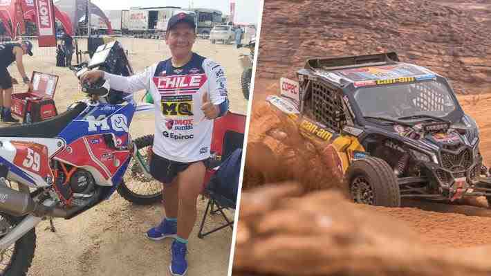 Primer chileno abandona tras fuerte caída, mientras "Chaleco" López tuvo un mal día y quedó a casi 3 horas de la cima en el Dakar