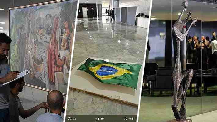 Siete piezas de arte que resultaron irreparablemente dañadas en el asalto de bolsonaristas en Brasilia