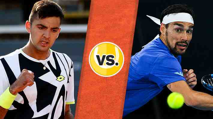 Así se vivió el partido de Barrios ante Fognini en el ATP de Río hasta que fue suspendido por la lluvia