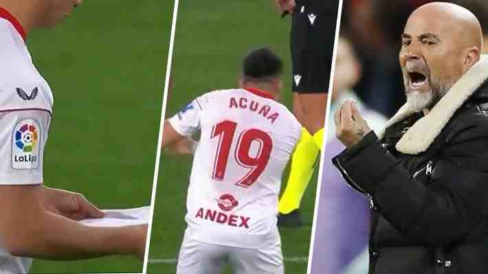 ¿Quiebre con el DT? La furiosa y polémica reacción de un jugador del Sevilla de Sampaoli en pleno partido