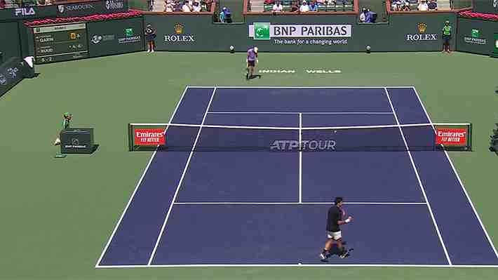 Lo hizo con un brillante tie break:  Mira el match point con el que Garin venció al 4 del mundo en Indian Wells