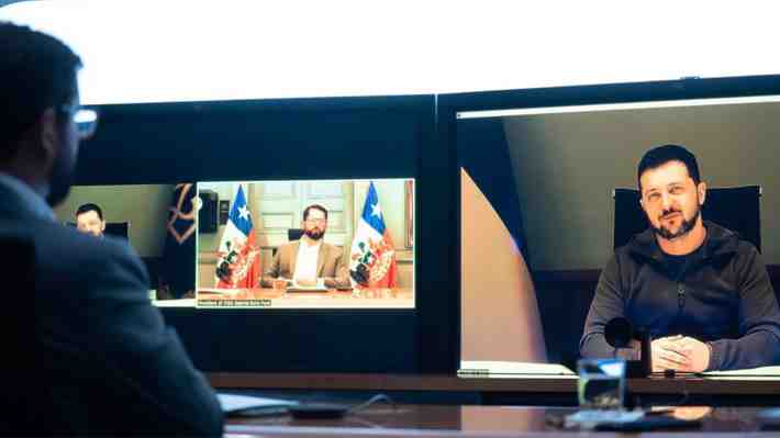 Presidente Boric sostuvo diálogo con su par de Ucrania Volodimir Zelenski