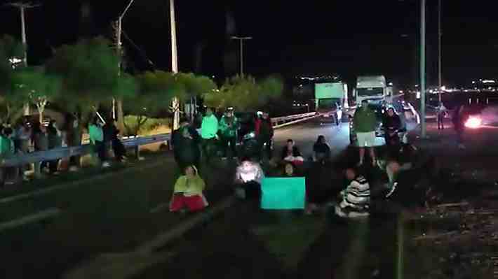 Paro en Calama por crisis de seguridad: Se registra corte de ruta en acceso norte a la ciudad